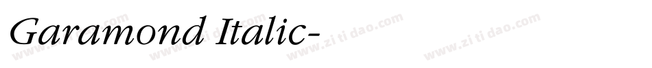 Garamond Italic字体转换